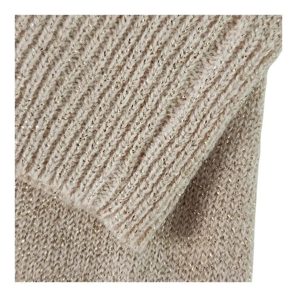 New York & Company Sweater Women's Medium Pink Shimmer‎ Knit Pullover Solid NWT - Picture 6 of 7